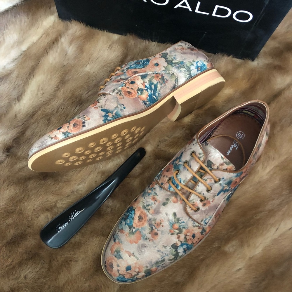 Last 8❣️ Ferro Aldo Floral Lace Up Dress Oxford